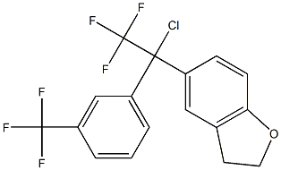 1-Chloro-1-(coumaran-5-yl)-1-[3-(trifluoromethyl)phenyl]-2,2,2-trifluoroethane Struktur