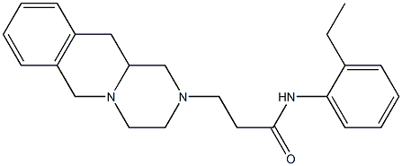 1,3,4,6,11,11a-Hexahydro-N-(2-ethylphenyl)-2H-pyrazino[1,2-b]isoquinoline-2-propanamide Struktur