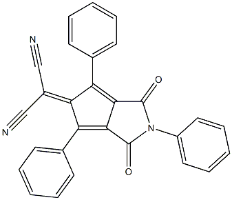 [(1,3-Dioxo-2,4,6-triphenyl-1,2,3,5-tetrahydrocyclopenta[c]pyrrol)-5-ylidene]malononitrile Struktur