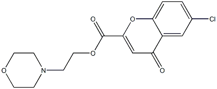 6-Chloro-4-oxo-4H-1-benzopyran-2-carboxylic acid (2-morpholinoethyl) ester Struktur