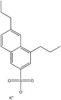 4,6-Dipropyl-2-naphthalenesulfonic acid potassium salt Struktur