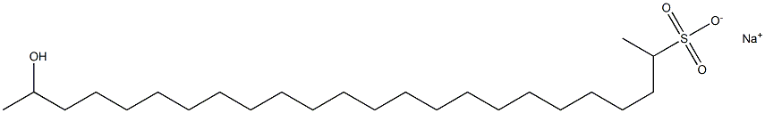 23-Hydroxytetracosane-2-sulfonic acid sodium salt Struktur