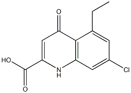 7-Chloro-5-ethyl-1,4-dihydro-4-oxoquinoline-2-carboxylic acid Struktur