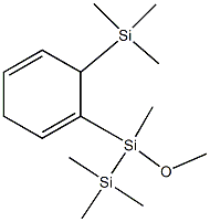 1-(1-Methoxy-1,2,2,2-tetramethyldisilanyl)-6-(trimethylsilyl)cyclohexa-1,4-diene Struktur