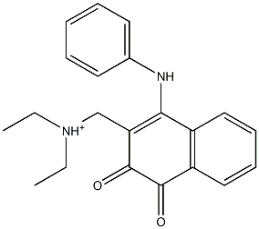 [[(4-(Phenylamino)-1,2-dihydro-1,2-dioxonaphthalen)-3-yl]methyl]-N,N-diethylaminium Struktur