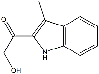 2-Hydroxy-1-(3-methyl-1H-indol-2-yl)ethanone Struktur