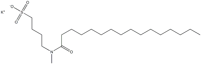 4-(N-Hexadecanoyl-N-methylamino)-1-butanesulfonic acid potassium salt Struktur