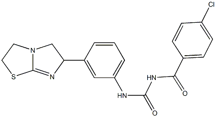 1-(4-Chlorobenzoyl)-3-[3-[[2,3,5,6-tetrahydroimidazo[2,1-b]thiazol]-6-yl]phenyl]urea Struktur