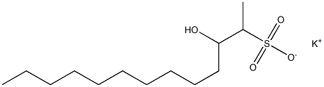 3-Hydroxytridecane-2-sulfonic acid potassium salt Struktur