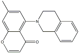 7-Methyl-5-[(1,2,3,4-tetrahydroisoquinolin)-2-yl]-4H-1-benzopyran-4-one Struktur