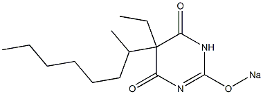 5-Ethyl-5-(1-methylheptyl)-2-sodiooxy-4,6(1H,5H)-pyrimidinedione Struktur