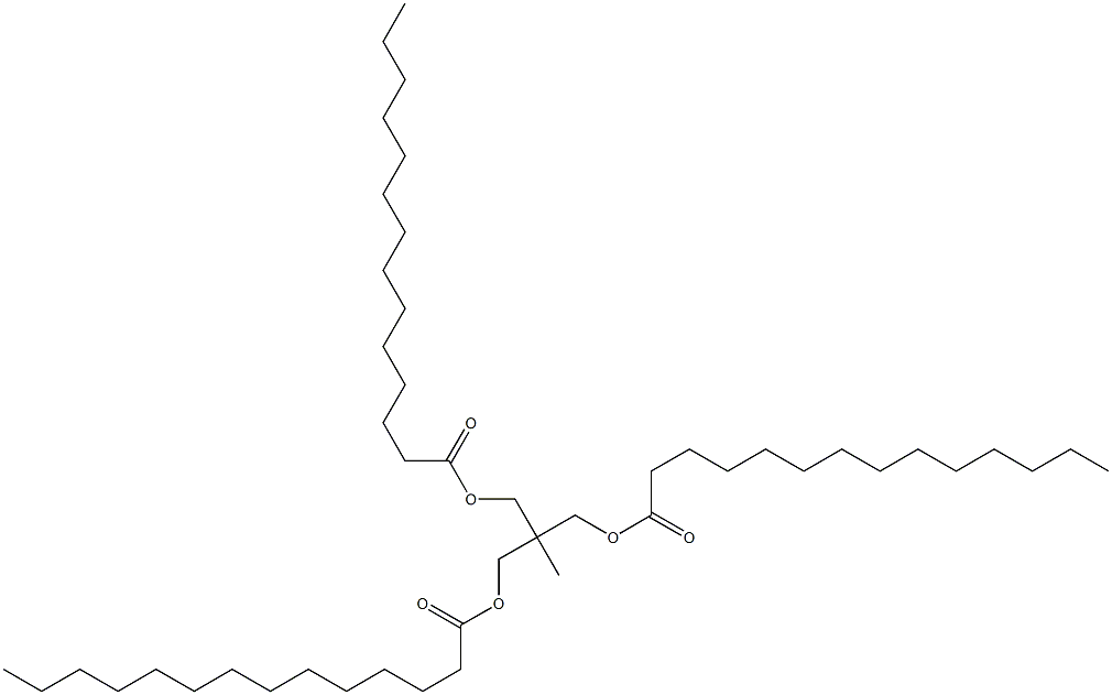 2-Methyl-2-[(tetradecanoyloxy)methyl]-1,3-propanediol ditetradecanoate Struktur