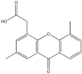 2,5-Dimethyl-9-oxo-9H-xanthene-4-acetic acid Struktur