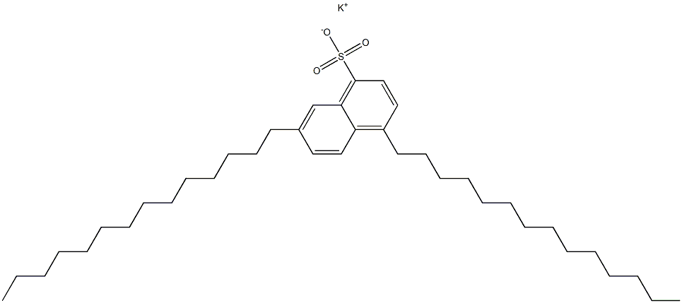 4,7-Ditetradecyl-1-naphthalenesulfonic acid potassium salt Struktur