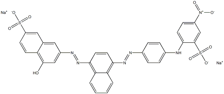 6-[[4-[[4-[(4-Nitro-2-sulfophenyl)amino]phenyl]azo]-1-naphtyl]azo]-8-hydroxy-3-naphthalenesulfonic acid disodium salt Struktur