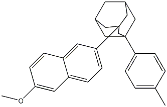 1-(4-Methylphenyl)-3-(6-methoxy-2-naphtyl)adamantane Struktur