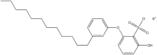 3-Hydroxy-3'-dodecyl[oxybisbenzene]-2-sulfonic acid potassium salt Struktur