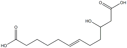 3-Hydroxy-6-dodecenedioic acid Struktur