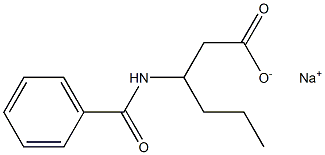 3-Benzoylaminohexanoic acid sodium salt Struktur