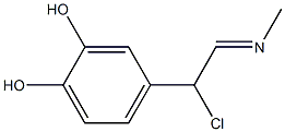 4-[1-Chloro-2-(methylimino)ethyl]-1,2-benzenediol Struktur