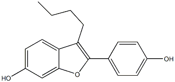 2-(4-Hydroxyphenyl)-3-butylbenzofuran-6-ol Struktur