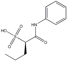 [R,(+)]-1-(N-Phenylcarbamoyl)-1-butanesulfonic acid Struktur