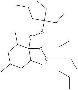 2,4,6-Trimethyl-1,1-bis(1,1-diethylbutylperoxy)cyclohexane Struktur