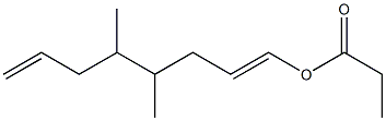 Propionic acid 4,5-dimethyl-1,7-octadienyl ester Struktur