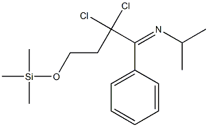 N-Isopropyl-2,2-dichloro-4-(trimethylsilyl)oxy-1-phenylbutan-1-imine Struktur