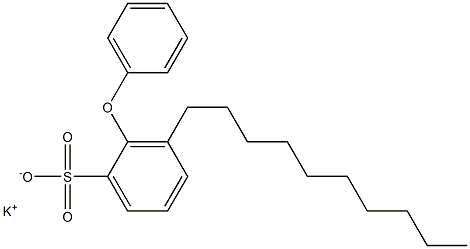 3-Decyl-2-phenoxybenzenesulfonic acid potassium salt Struktur