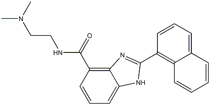 2-(1-Naphtyl)-N-[2-(dimethylamino)ethyl]-1H-benzimidazole-4-carboxamide Struktur