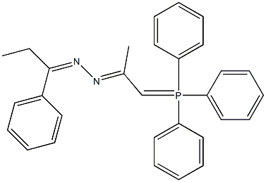 [2-(1-Phenylpropylidenehydrazono)propylidene]triphenylphosphorane Struktur