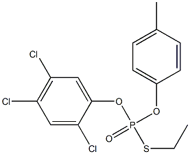 Thiophosphoric acid S-ethyl O-(4-methylphenyl)O-(2,4,5-trichlorophenyl) ester Struktur