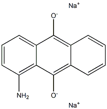 Disodium 1-amino-9,10-anthracenediolate Struktur