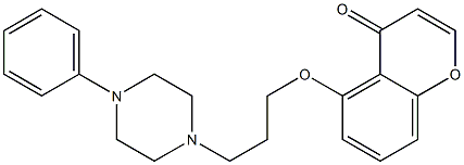 5-[3-[4-Phenyl-1-piperazinyl]propyloxy]-4H-1-benzopyran-4-one Struktur