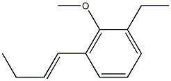 1-Methoxy-2-ethyl-6-[(E)-1-butenyl]benzene Struktur