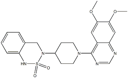 3-[1-(6,7-Dimethoxy-4-quinazolinyl)-4-piperidinyl]-3,4-dihydro-1H-2,1,3-benzothiadiazine 2,2-dioxide Struktur