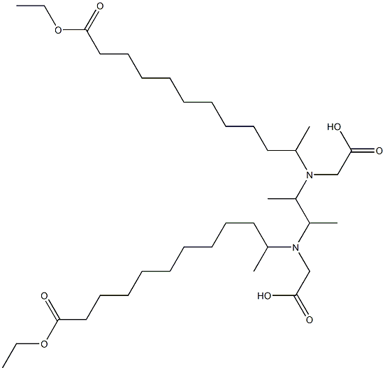 11,11'-[2,3-Butanediylbis(oxycarbonylmethylimino)]bisdodecanoic acid diethyl ester Struktur