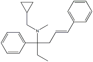 (+)-N-(Cyclopropylmethyl)-N-methyl-1,4-diphenyl-1-ethyl-3-buten-1-amine Struktur