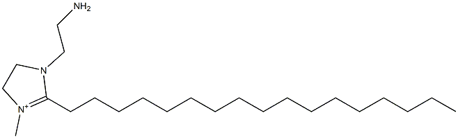 1-(2-Aminoethyl)-2-heptadecyl-4,5-dihydro-3-methyl-1H-imidazol-3-ium Struktur