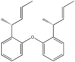 (+)-[(E,R)-1-Methyl-2-butenyl]phenyl ether Struktur