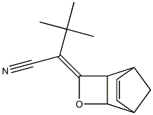 4-(2,2-Dimethyl-1-cyanopropylidene)-3-oxatricyclo[4.2.1.02,5]non-7-ene Struktur