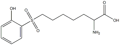 2-Amino-7-(2-hydroxyphenylsulfonyl)heptanoic acid Struktur