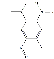 1-tert-Butyl-2-isopropyl-4,5-dimethyl-3,6-dinitrobenzene Struktur