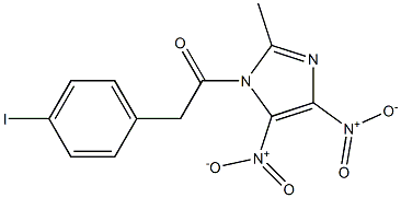 2-Methyl-4,5-dinitro-1-[2-(4-iodophenyl)-1-oxoethyl]-1H-imidazole Struktur