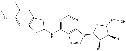 N-[[2,3-Dihydro-5,6-dimethoxy-1H-inden]-2-yl]adenosine Struktur