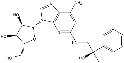 2-[(R)-2-Hydroxy-2-phenylpropylamino]adenosine Struktur