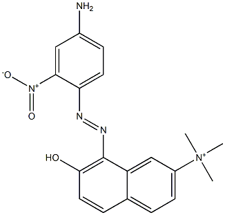 8-[(4-Amino-2-nitrophenyl)azo]-7-hydroxy-N,N,N-trimethyl-2-naphthalenaminium Struktur