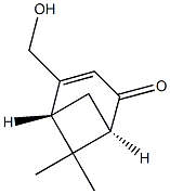 (1R,5R)-4-Hydroxymethyl-6,6-dimethylbicyclo[3.1.1]hept-3-en-2-one Struktur