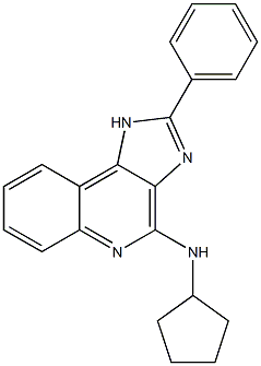 4-Cyclopentylamino-2-phenyl-1H-imidazo[4,5-c]quinoline Struktur